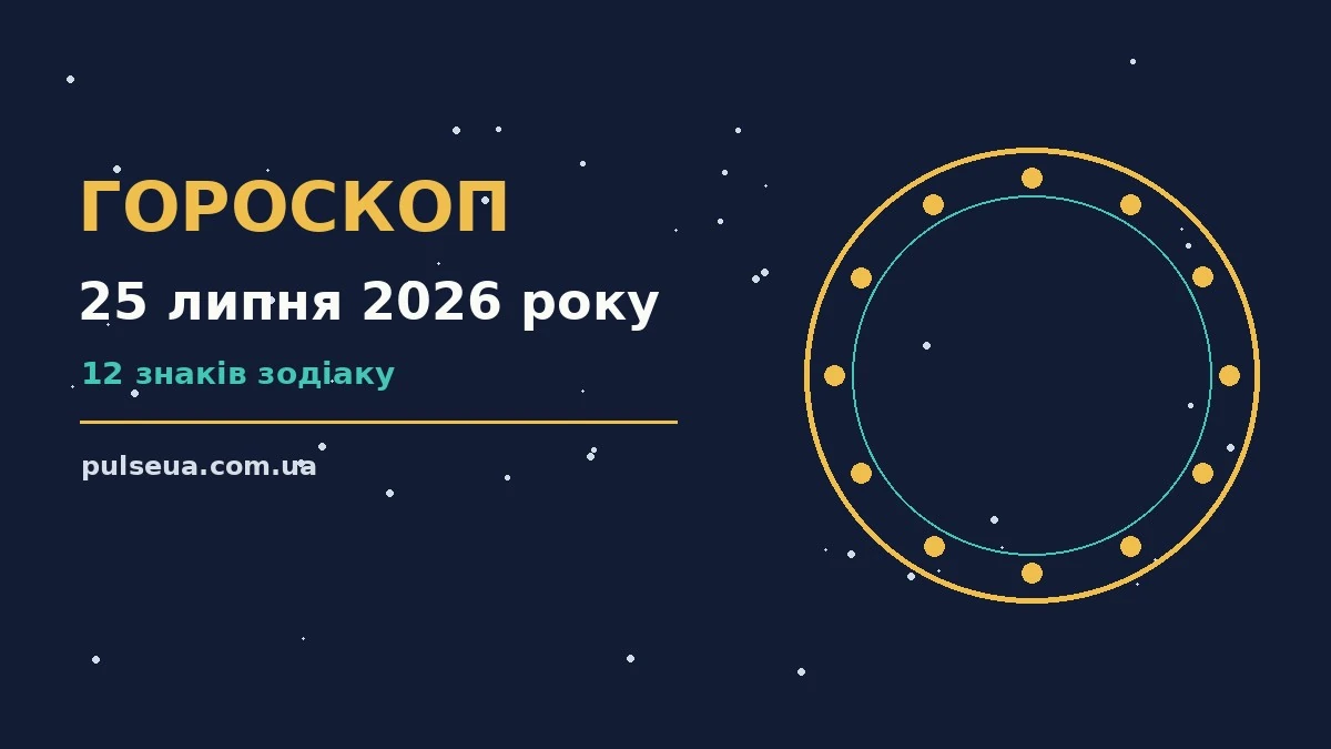 Зодіакальний знак на тлі ранкового неба, гороскоп на 25 липня 2026 року для всіх знаків