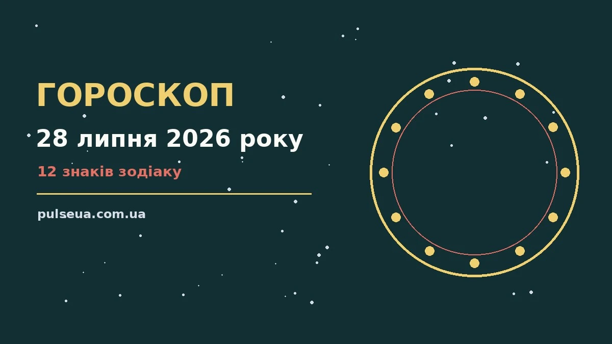 Гороскоп на 28 липня 2026 року, затишний ранковий стіл із нотатником, чашкою кави та символами знаків Зодіаку