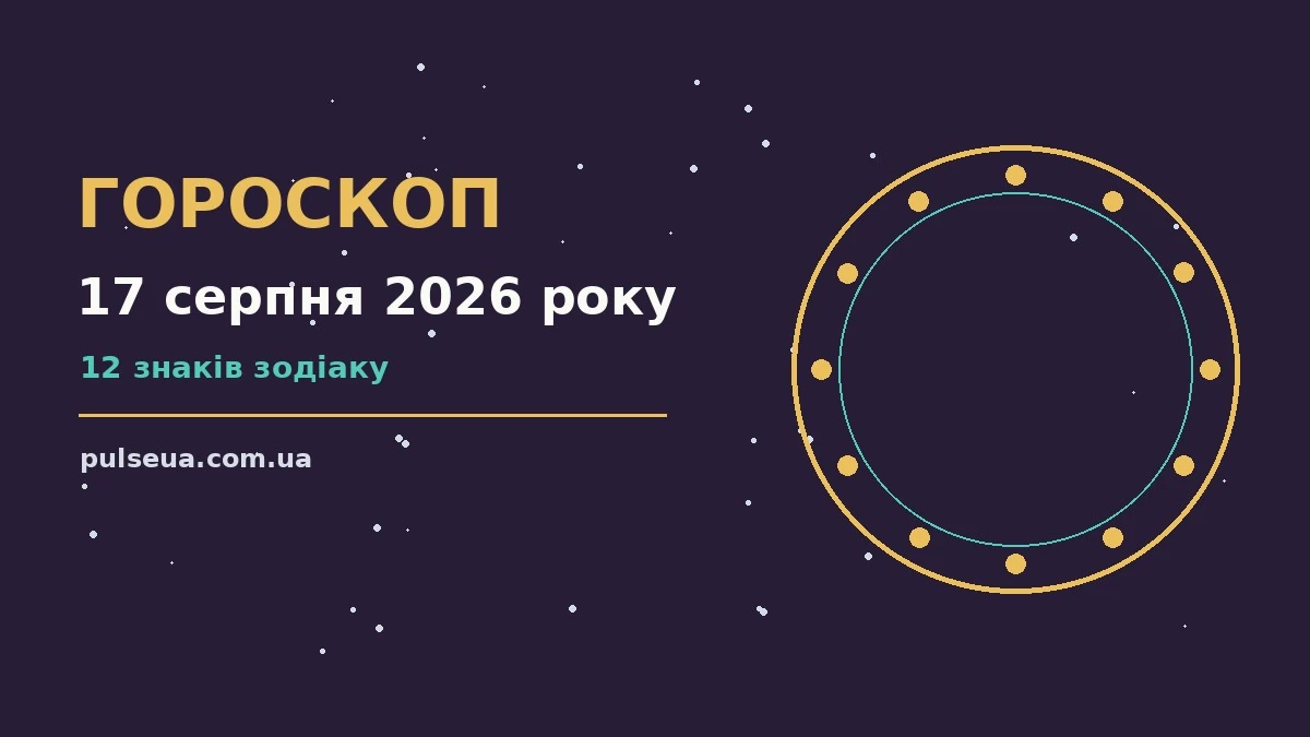 Зодіакальний круг на тлі ранкового понеділка, що символізує гороскоп на 17 серпня 2026 року
