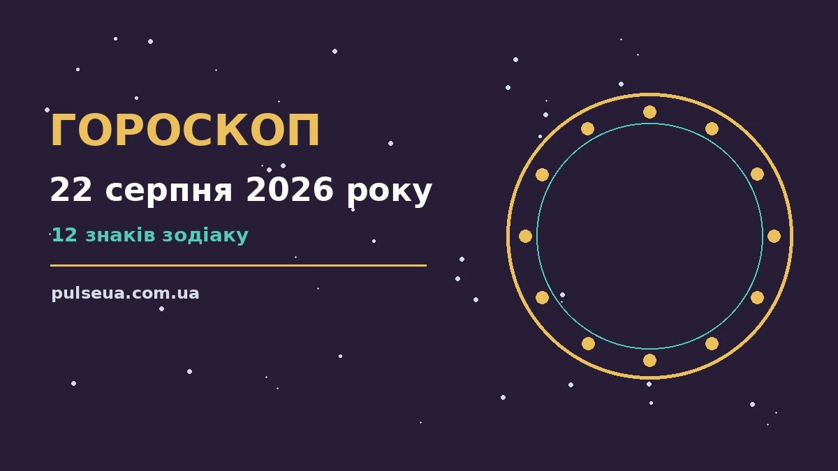 Гороскоп на 22 серпня 2026 року: зодіакальний знак на тлі ранкового неба