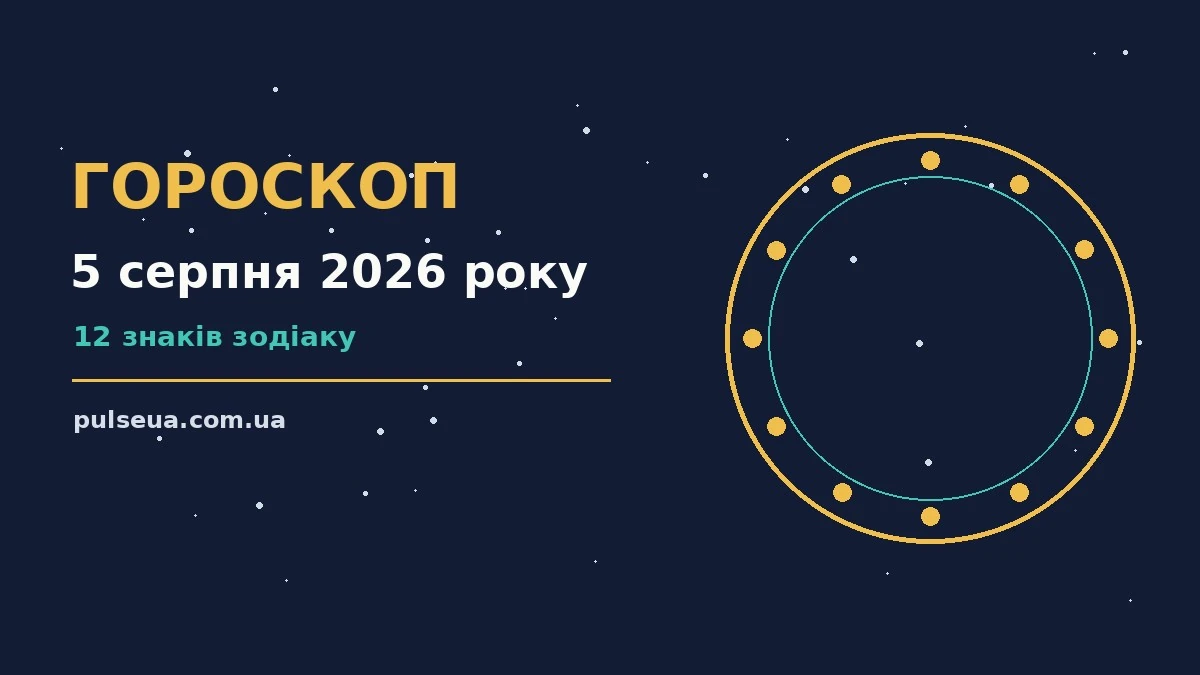 Гороскоп на 5 серпня 2026 року: прогноз для кар'єри, фінансів і стосунків