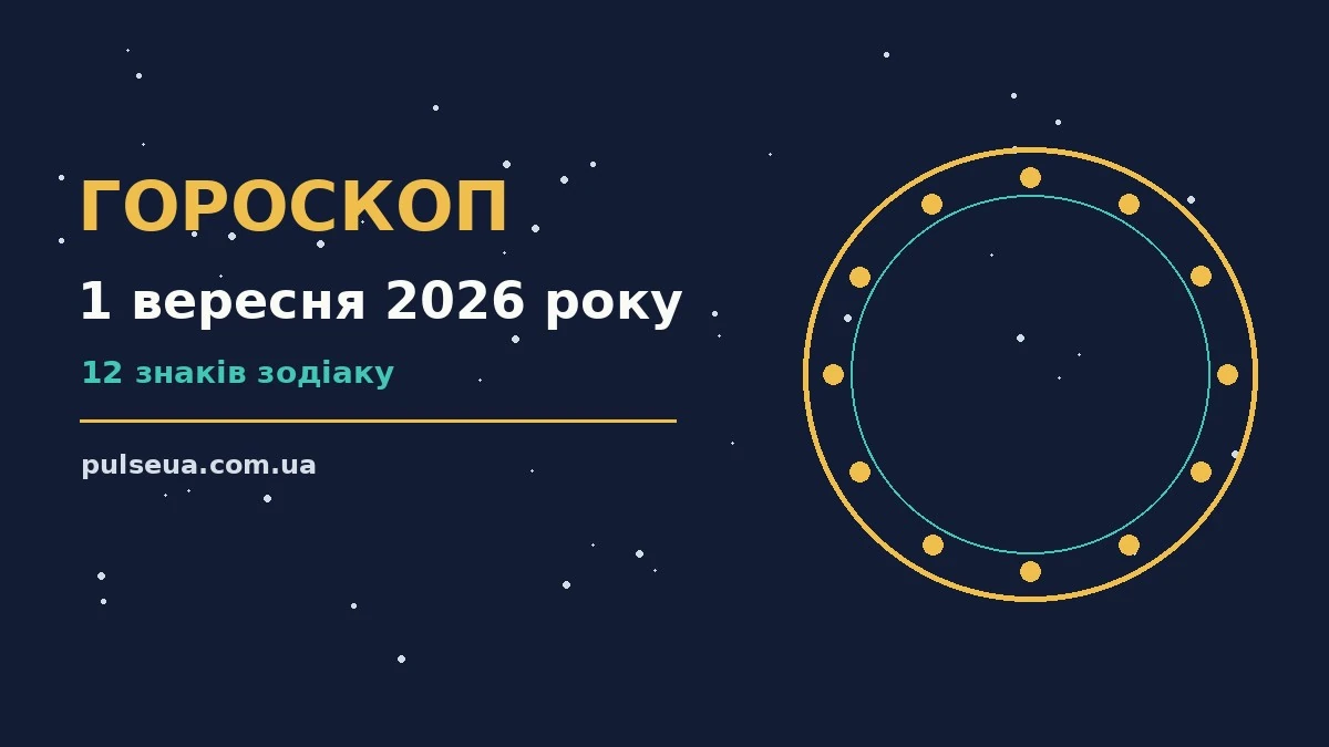 Щоденний гороскоп на 1 вересня 2026 року для дванадцяти знаків Зодіаку