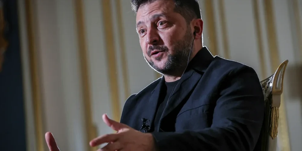 Володимир Зеленський під час інтерв'ю британському журналісту