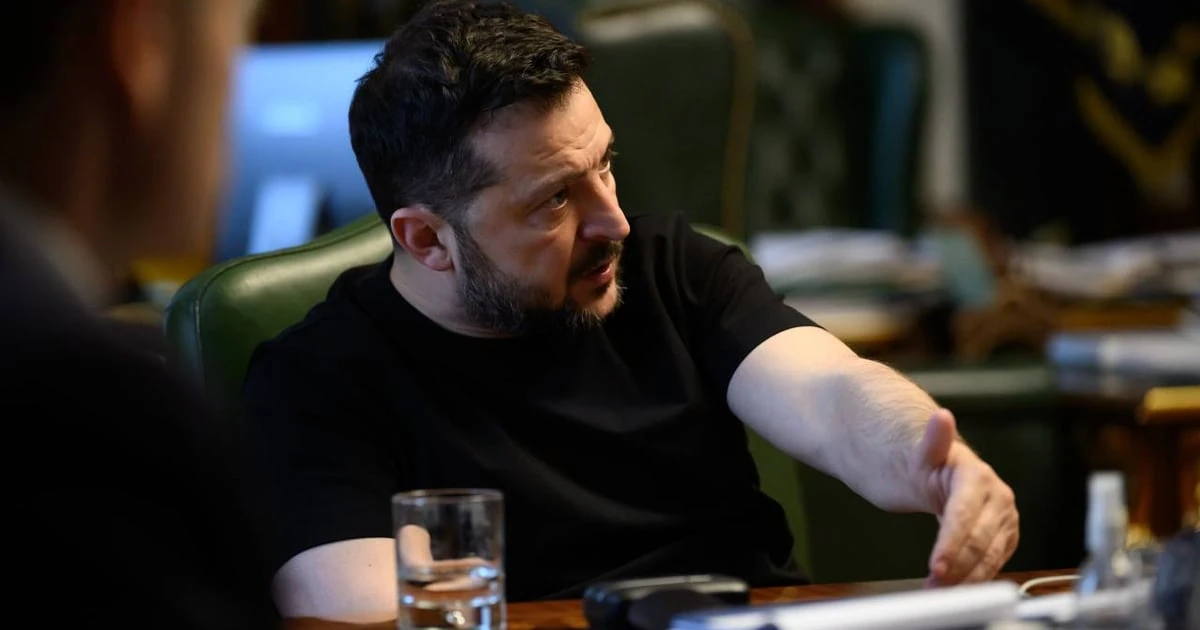 Президент України Володимир Зеленський під час інтерв'ю американському мовнику NPR